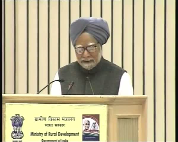 Watch Dr Manmohan Singh at MGNREGA Conference Video