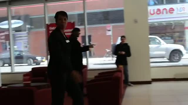 Watch Occupiers set up living room in Bank of America lobby Video