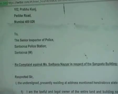 Watch Asha files FIR against former actress Sadhna Video