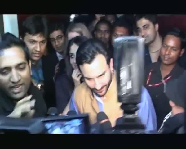 Watch Saifreena spotted at screening of Agent Vinod Video