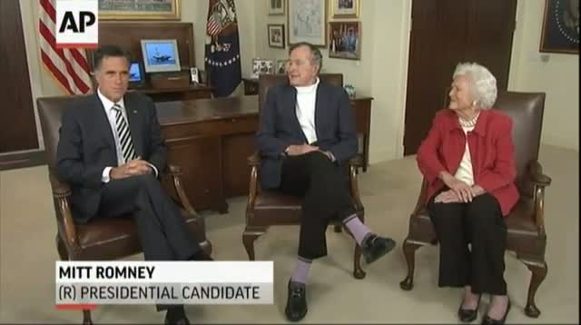 Watch Raw Video - Former President Bush Backs Romney Video