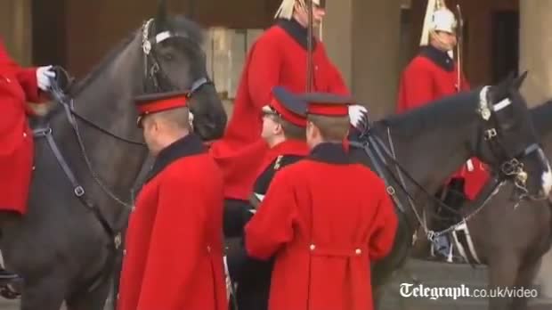 Watch The Queen's 'kissing horse' prepares for Jubilee video Video