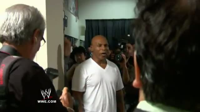 Watch Mike Tyson Interrupts Sheamus' WrestleMania Press Conference video Video
