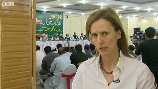 Watch Hafiz Saeed mocks US bounty at news briefing in Pakistan 2012 video Video