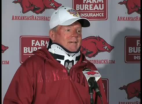 Watch Petrino Returns to Practice after Motorcycle Accident with Jessica Dorrell Video