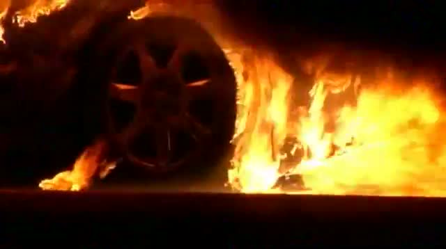 Watch Man Rescued From Burning Car video Video