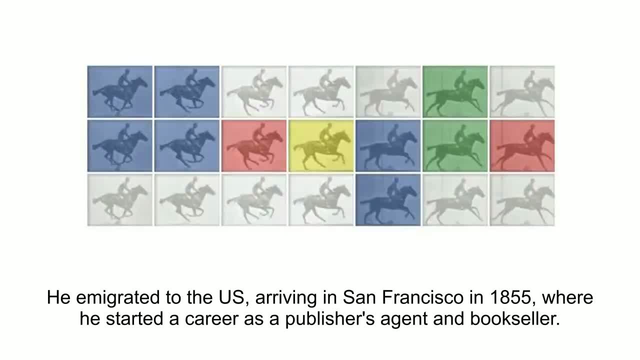 Watch Eadweard J. Muybridge 182nd Birthday - Google Doodle video Video