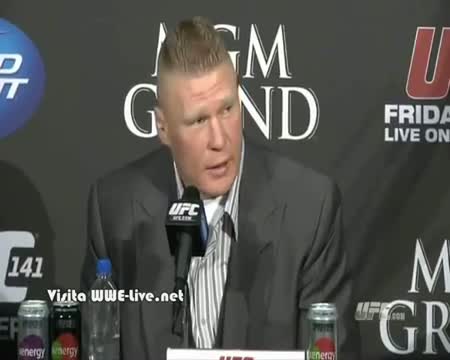 Watch Brock Lesnar says WWE is 'Fake' - UFC 141 Press Conference  Video