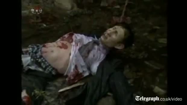 Watch North Koreans destroy effigy of South Korean president Lee M Video