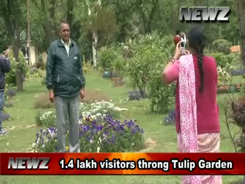 Watch Record 1.4 lakh visitors throng Tulip Garden Video