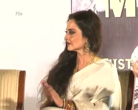 Watch Rekha takes oath as a Rajya Sabha member Video