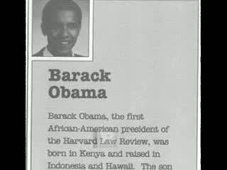 Watch 'Obama was born in Kenya and raised in Indonesia and Hawaii': President's OWN literary agency  promotional booklet from 1991 claims he WAS born in Africa Video