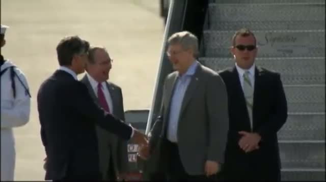 Watch Raw Video - Canada's Harper Arrives for Summit Video