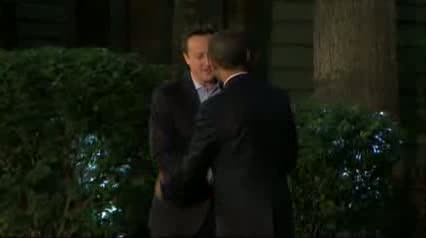 Watch Raw Video - Obama Greets Leaders at Camp David Video