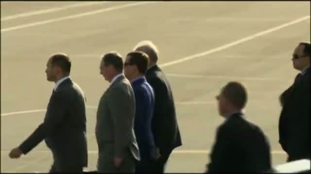 Watch Raw Video - Russia's Medvedev Arrives for Summit Video
