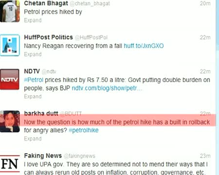 Watch Tweets on petrol price hike on song Video