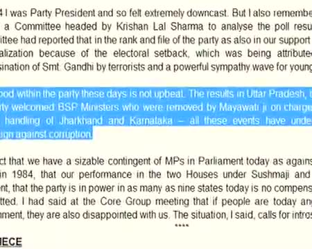 Watch All is not well within BJP Advani Video