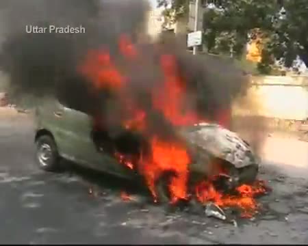Watch Bandh Leaders burn their own vehicles Video