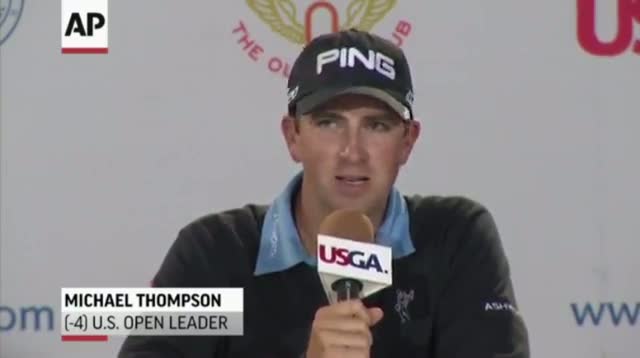 Watch Thompson Shoots 66, Leads US Open, Tiger Lurking Video