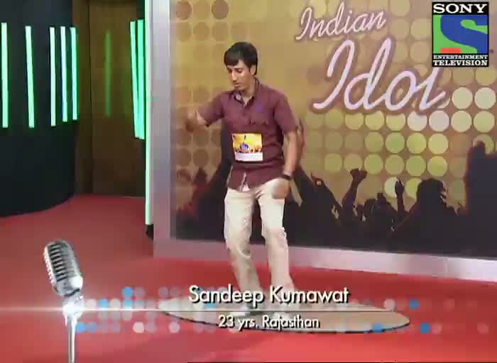 Watch INDIAN IDOL SEASON 6 - EPISODE 6 - FUNNY MOMENTS - SANDEEP KUMAWAT AT MUMBAI AUDITION - 16TH JUNE 2012 Video