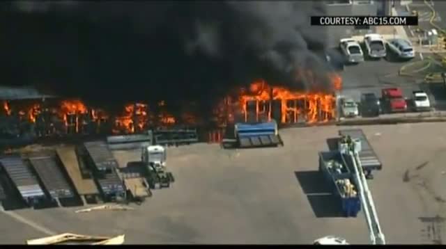 Watch Raw Video - Warehouse Fire in Suburban Phoenix Video
