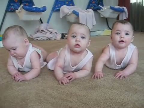 Watch Montague Triplets 6 Months Old Video