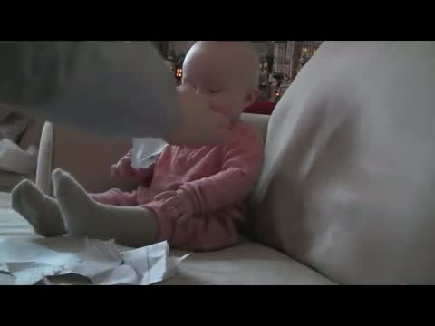 Watch Baby Laughing Hysterically at Ripping Paper (Original Video) Video