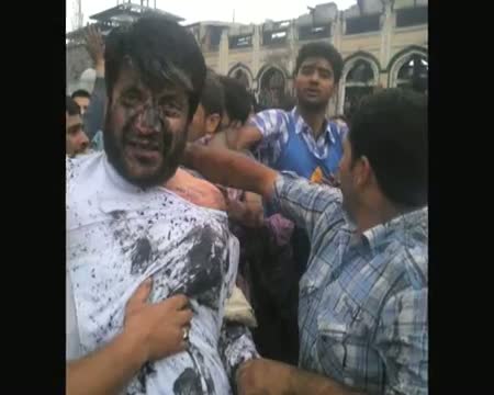 Watch Separatist Hurriyat leader's face blackened Video