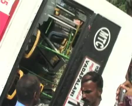 Watch 30 injured as bus falls off flyover in Chennai Video