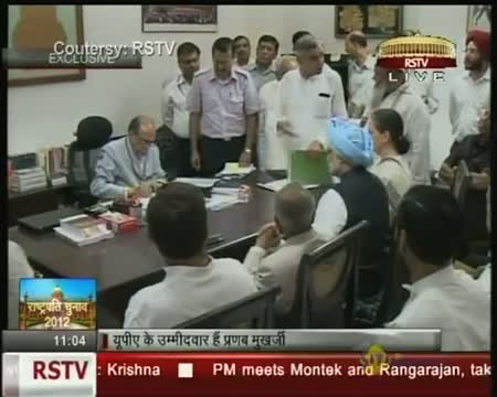 Watch Pranab Mukherjee files nomination papers for Prez polls Video