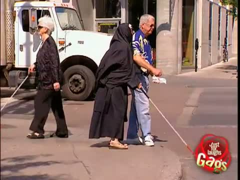 Watch CAUTION - Crossing for the Blind! - Funny Video. Video