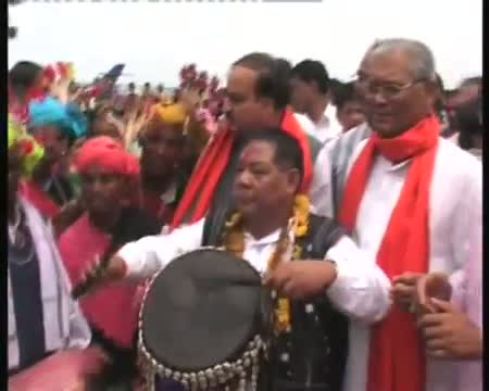 Watch Sangma breaks into tribal jig Video