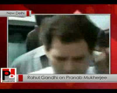 Watch Rahul Gandhi on Pranab" We learnt lot from him : 25th June 2012 Video