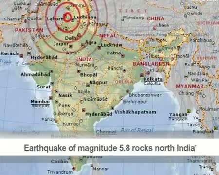 Watch Earthquake of magnitude 5 8 rocks north India Video