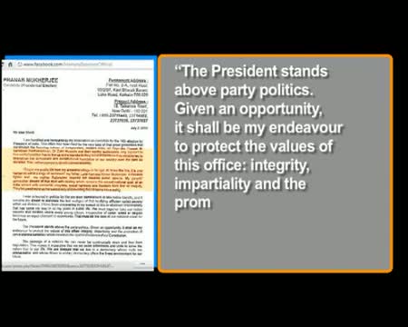 Watch Pranab Mukherjee writes to Mamata seeking support Video