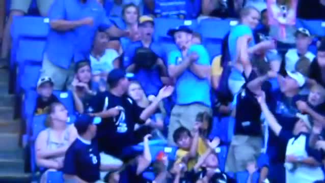 Watch A very unlucky couple at a baseball game Video