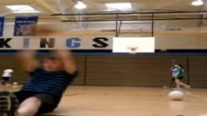Watch Incredible no look basketball shot Video