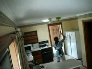 Watch Ceiling water bucket prank Video