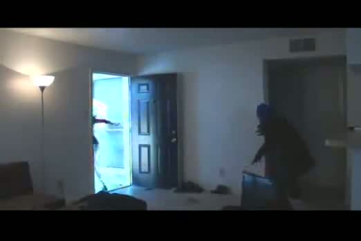 Watch Fake burglary prank on college girls Video