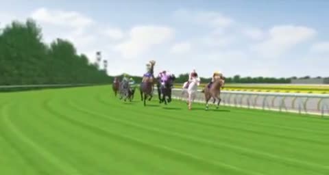 Watch Hilarious, nonsensical virtual horse race Video