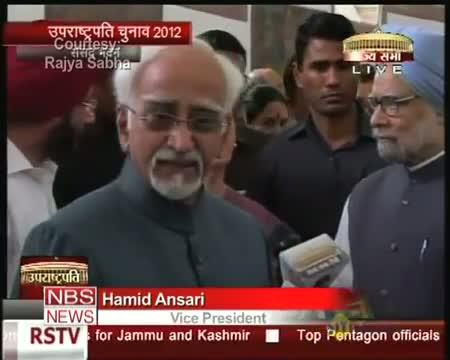 Watch VP elections Hamid Ansari files nomination papers Video