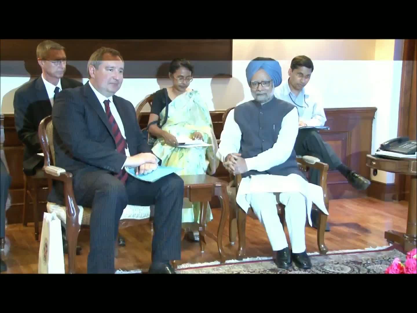 Watch The Deputy Prime Minister of the Russian Federation, Mr. Dmitry Rogozin meeting the Prime Minister, Dr. Manmohan Singh, in New Delhi on July 17, 2012. Video