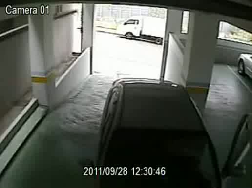 Watch Terrible driver vs. parking garage Video