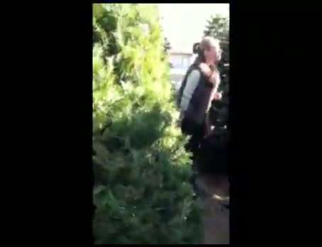 Watch Guy throws crazy girlfriend into tree Video