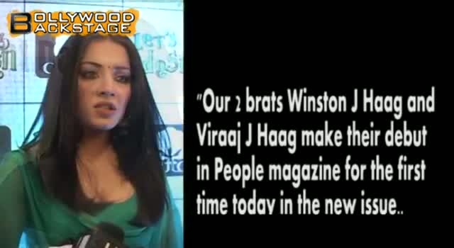 Watch Celina Jaitley's twins Winston & Viraaj Haag Video