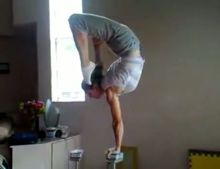 Watch Gymnastics In The Living Room! this is incredible Video