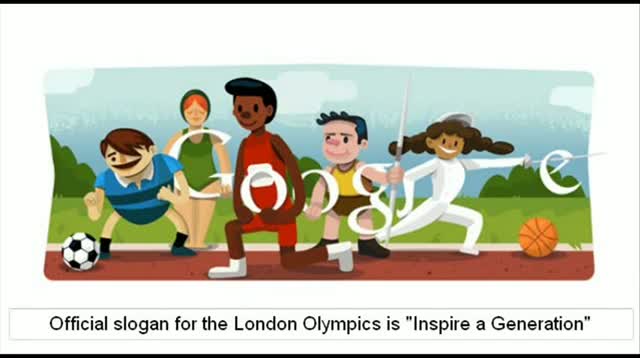 Watch Opening ceremony London 2012 celebrated by Google doodle Video