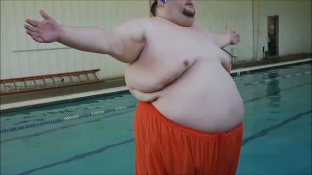 Watch Dramatic Fat Guy Splash Video