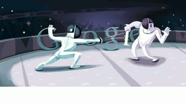Watch London 2012 Fencing: The latest Olympics Google Doodle Video