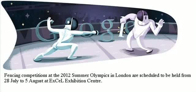 Watch London 2012 Fencing: The fourth Google doodle for Olympics 2012Ã¢â‚¬Å½ Video